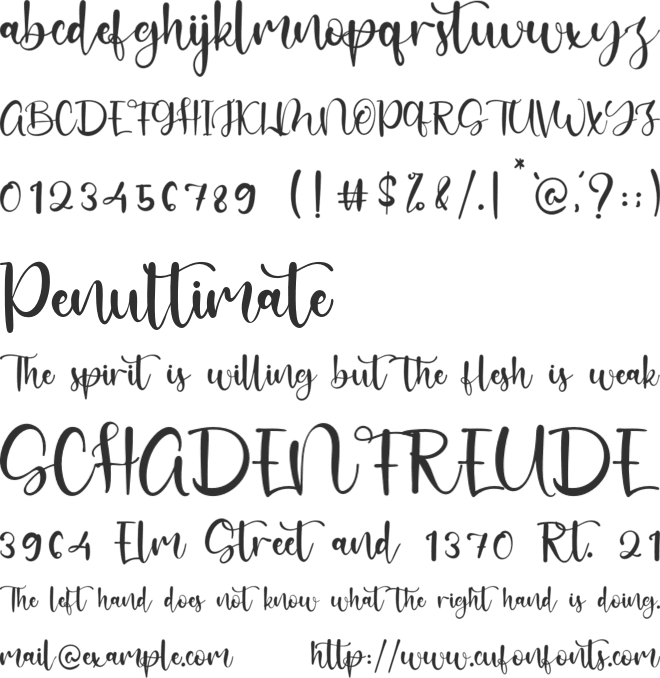 George Amstrong font preview