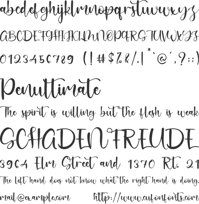 George Amstrong font preview
