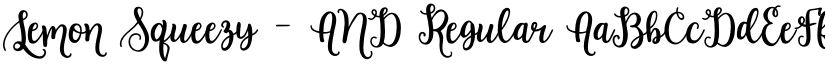 Lemon Squeezy - AND Regular font