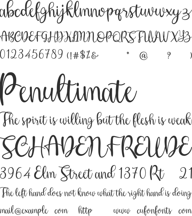 Hey Shanay font preview