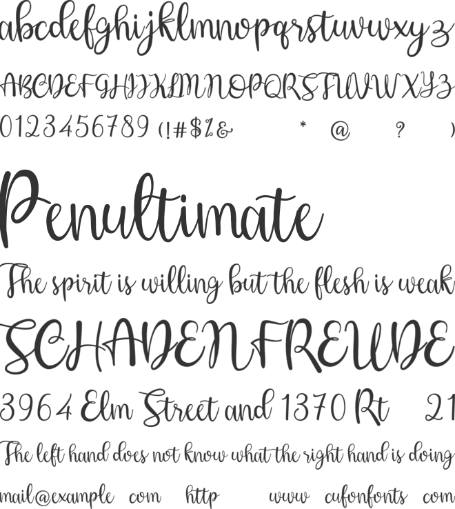Hey Shanay font preview