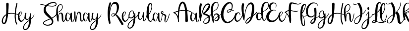 Hey Shanay Regular font