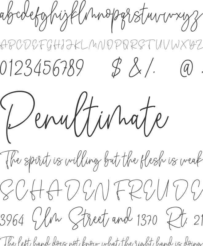 Antouk Slant Personal Use font preview