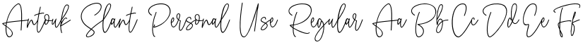 Antouk Slant Personal Use Regular font