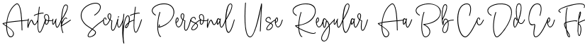 Antouk Script Personal Use Regular font