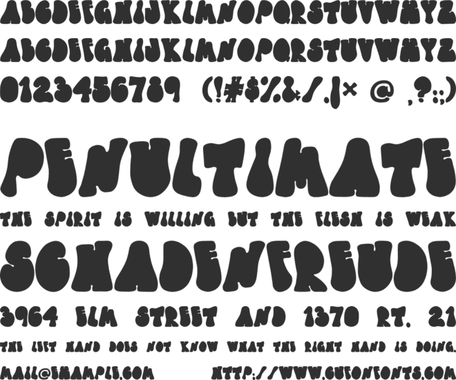 Pine font preview