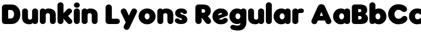 Dunkin Lyons Regular font
