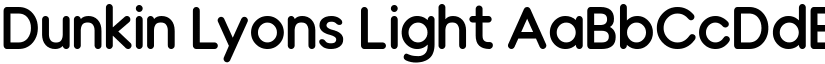 Dunkin Lyons Light font
