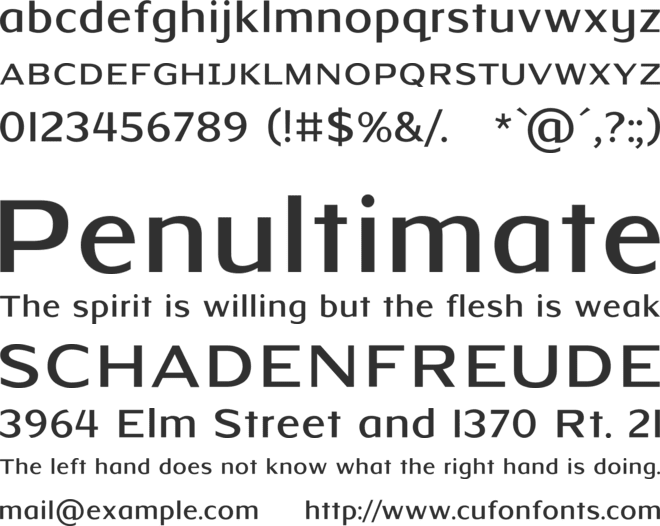 Universal Infanity font preview