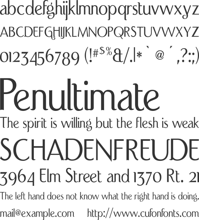 Port Credit font preview