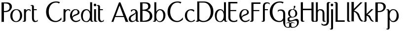 Port Credit font