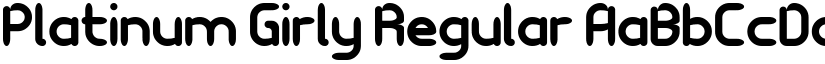 Platinum Girly Regular font