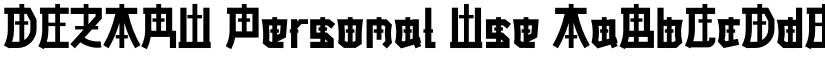 DEZARU Personal Use font