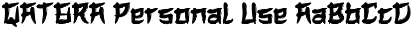 QATORA Personal Use font