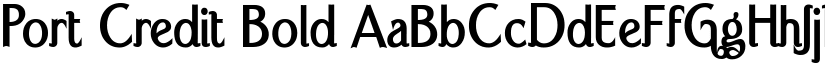 Port Credit Bold font