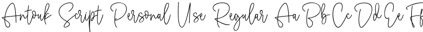 Antouk Script Personal Use Regular font