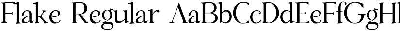 Flake Regular font