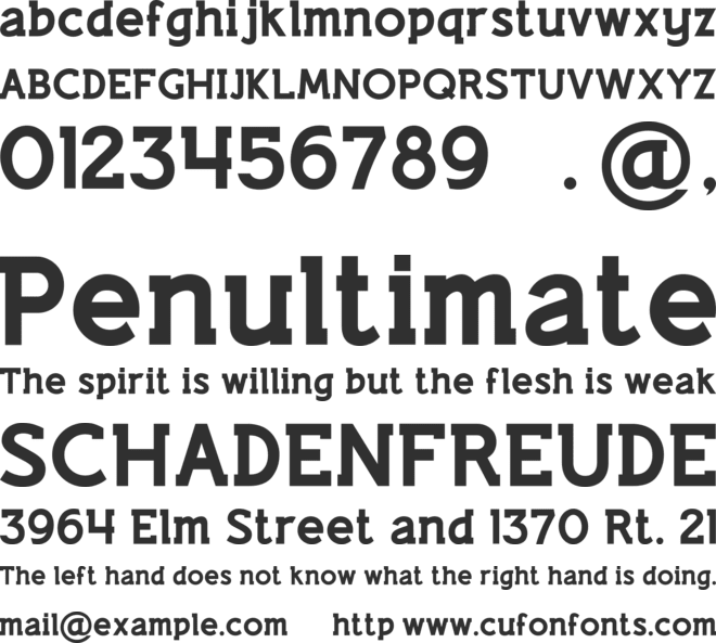Lifestyle M54 font preview
