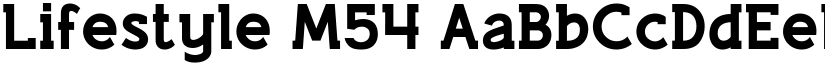 Lifestyle M54 font