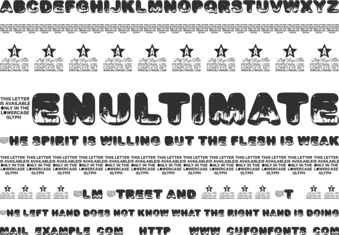 SUNSET POINT TWO PERSONAL USE font preview