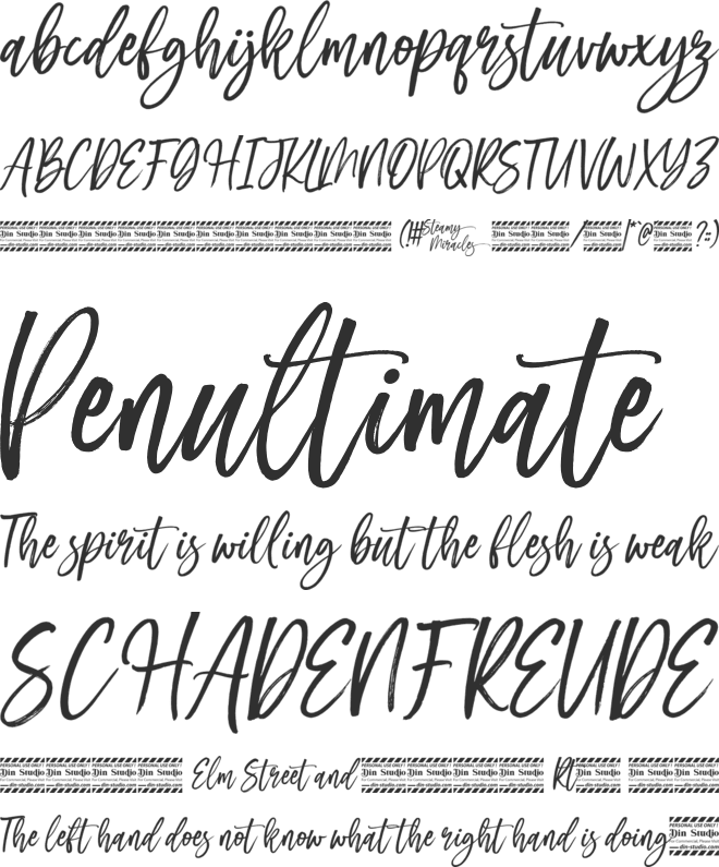 Steamy Miracles personal use font preview