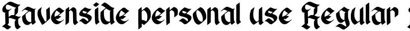 Ravenside personal use font download