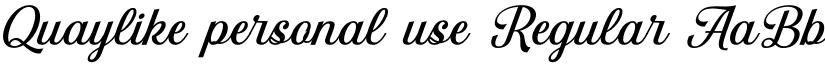 Quaylike personal use Regular font