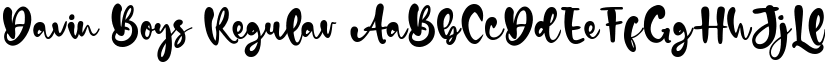 Davin Boys Regular font