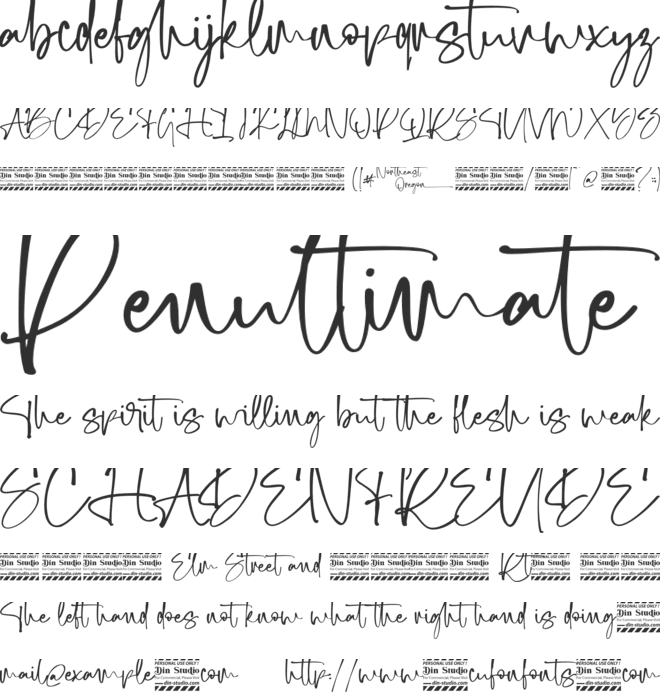 Northeast Oregon personal use font preview