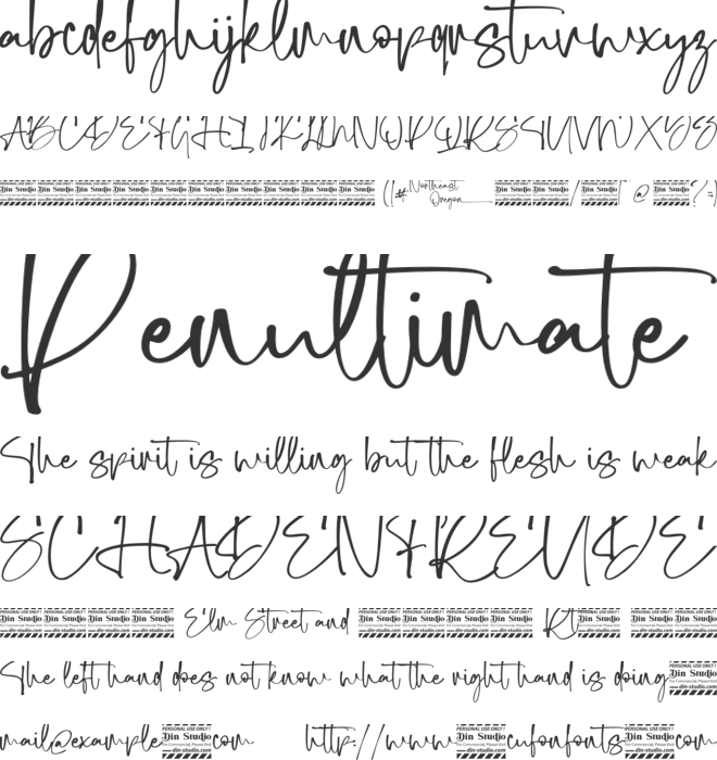 Northeast Oregon personal use font preview