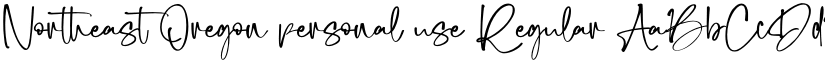 Northeast Oregon personal use Regular font
