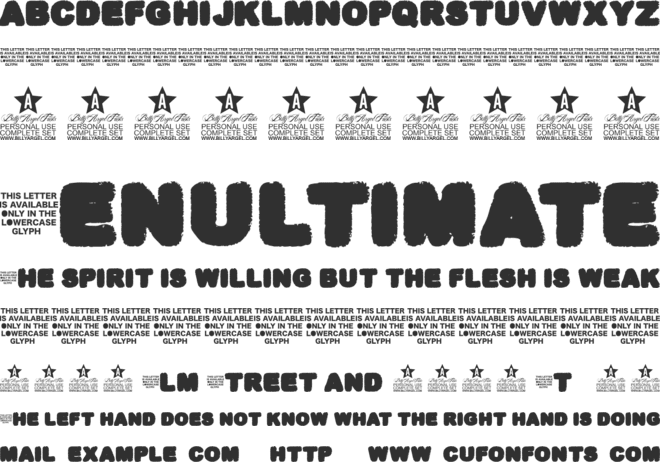 GORILAZ TWO PERSONAL USE font preview