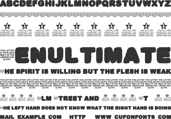 GORILAZ TWO PERSONAL USE font preview