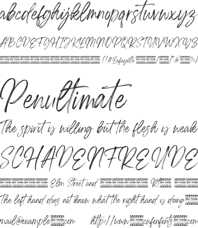 Lafayette personal use font preview