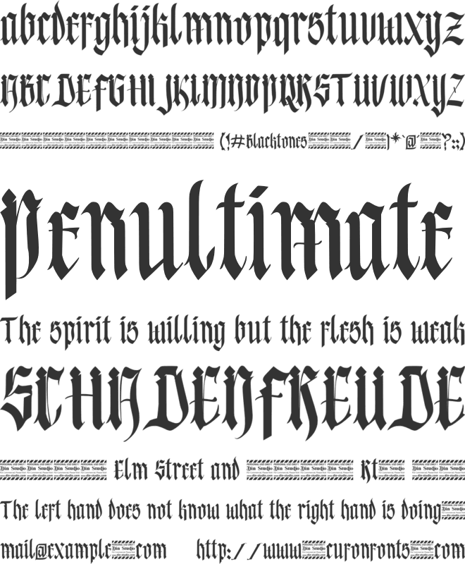 Blacktones personal use font preview