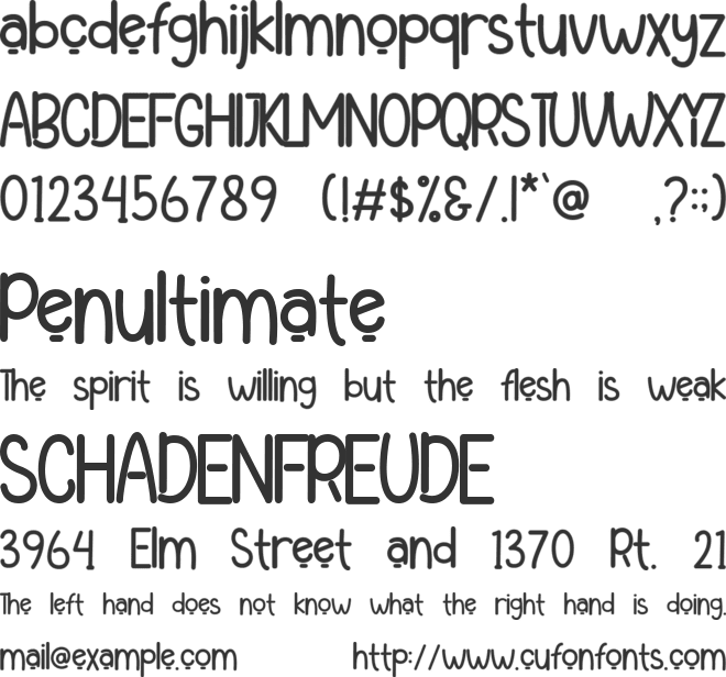 Humble Brother - Personal Use font preview
