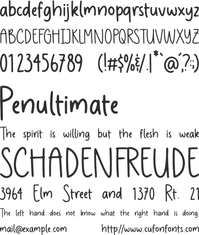 Luckymoon font preview