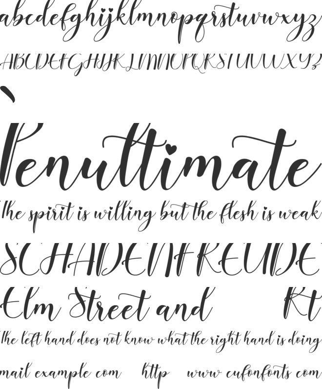 First Valentine font preview