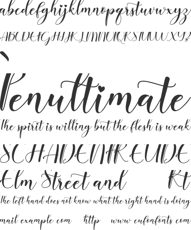 First Valentine font preview