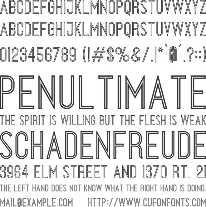 Kona font preview