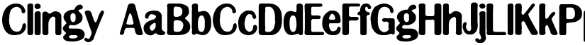 Clingy font