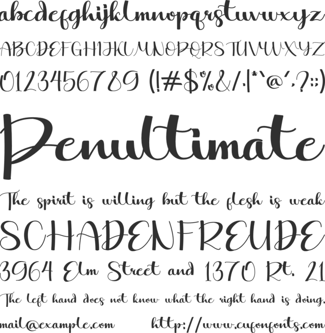 After Christmas font preview
