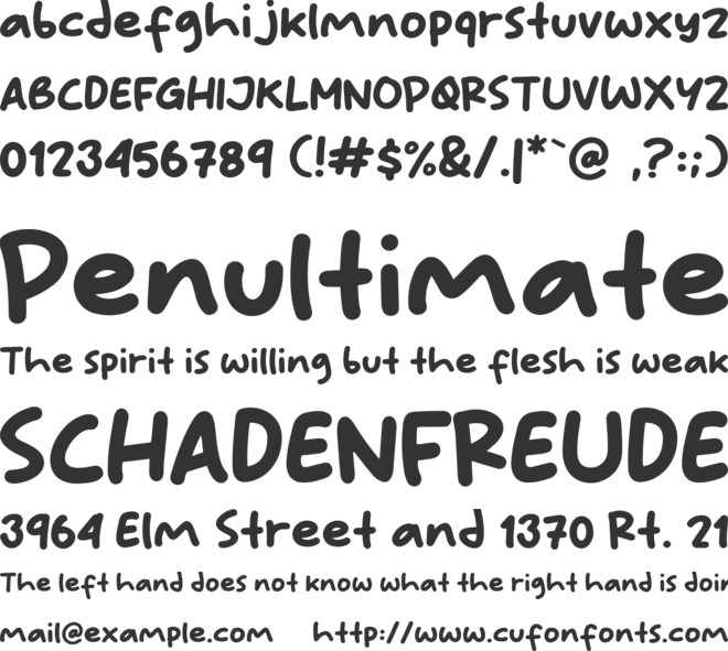 Stop Bullying font preview