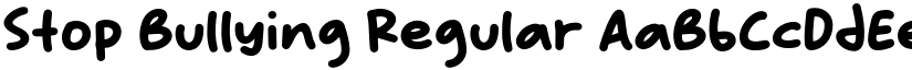 Stop Bullying Regular font
