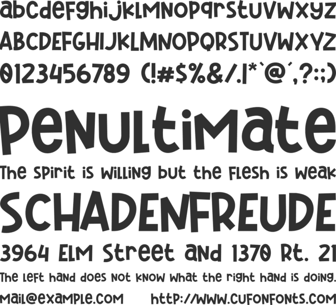 Pamit font preview
