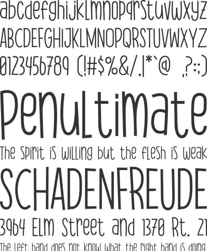 Pak Kumis font preview