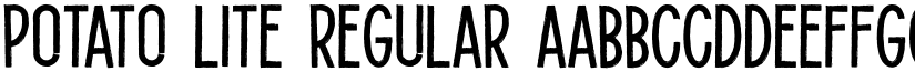 Potato Lite Regular font