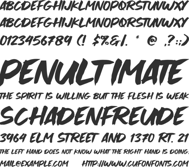 Chicken Extra font preview