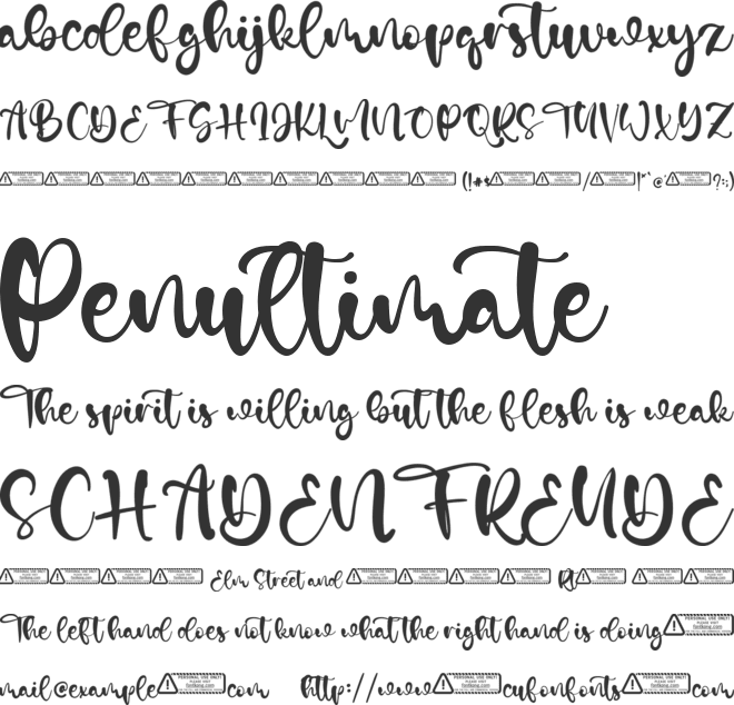 Ocean Castle font preview