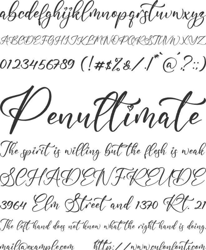 Cyndi aulya font preview